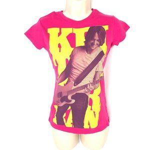 3/$25 Keith Urban Guitar Girls Pink T Shirt Large